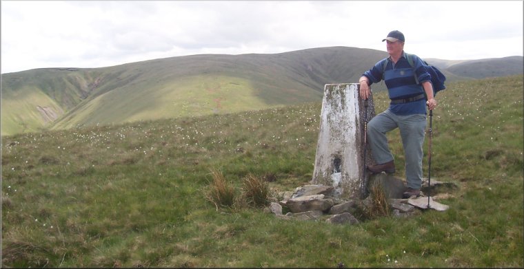 The trig point on top of Middleton, Howgill Fells
