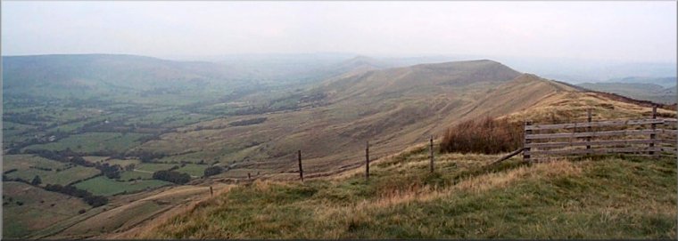 Looking towards Mam Tor from Brown Knoll above Edale