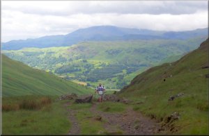 The view towards Grasmere from Grisedale Hause