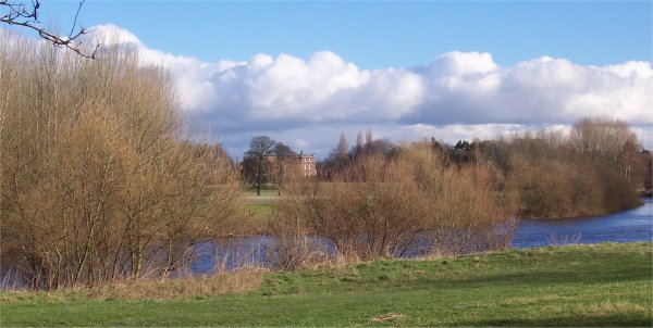 Looking across the river Ure to Newby Hall