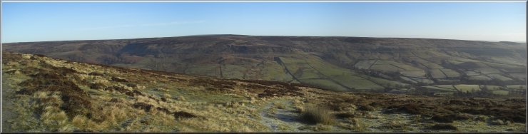 Looking across Rosedale at the start of our walk
