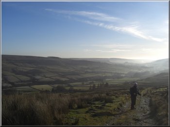 Looking down Rosedale at the start of our walk