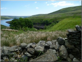 Looking back to Scar House reservoir