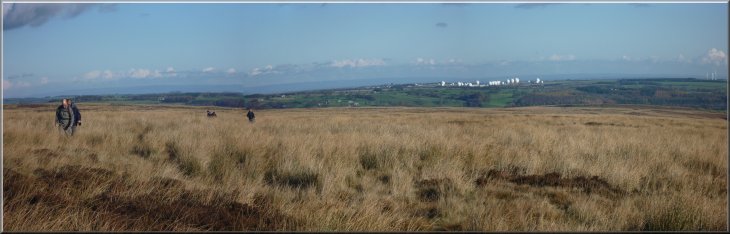 Looking back to Menwith Hill base from Blubberhouses Moor