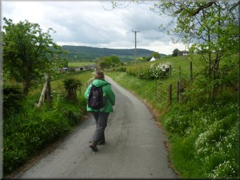 Following the access road towards Osmotherley