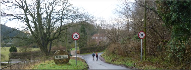 Approaching our turning in Oldstead