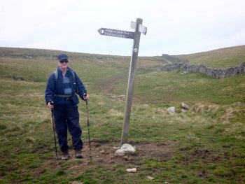 Finger post where the bridleway leaves the old Byway