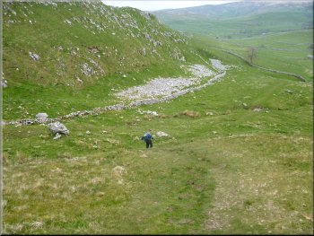 The path down the side of Pikedaw Hill