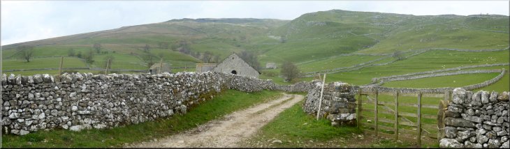 Looking back to Pikedaw Hill from the lane into Malham