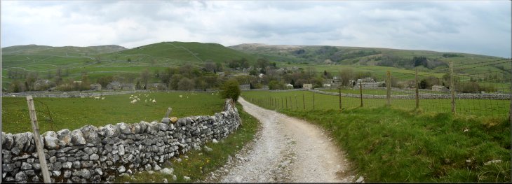 Heading into Malham at the end of our walk