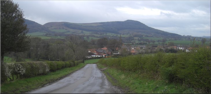 Looking back over Swainby to Scarth Nick and the Cleveland Hills