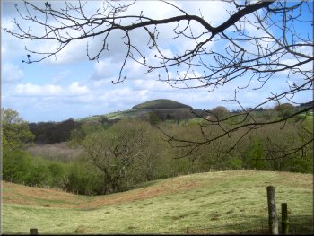 Looking back across the fields to Whorl Hill