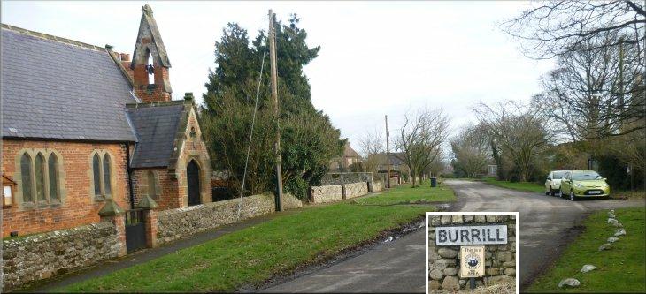 The church & village street at Burrill