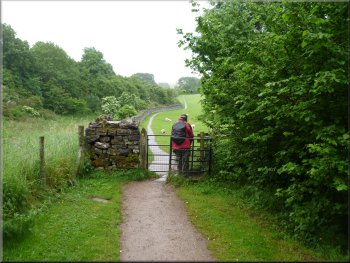 30m beyond this gate we turned right to follow the river