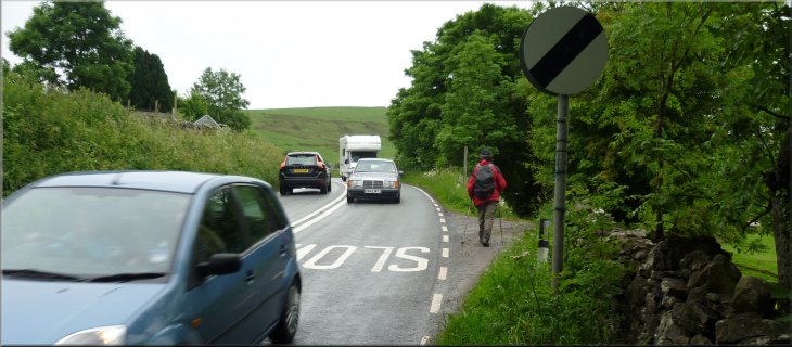 Our turning to the right off the main road (A685)