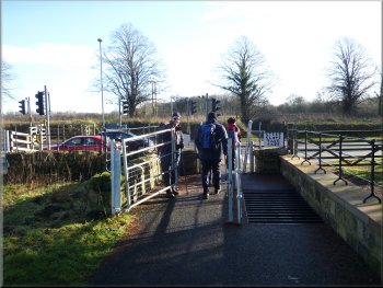 Crossing the A61 on the Nidderdale Greenway route