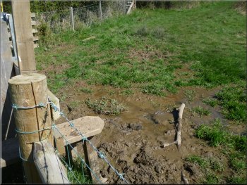 Very boggy approach to this stile