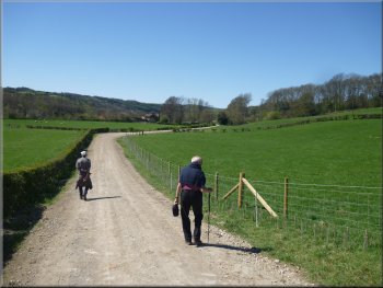 The farm access road from Grosmont Farm