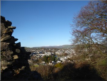 Looking out over Kendal from the castle ruins
