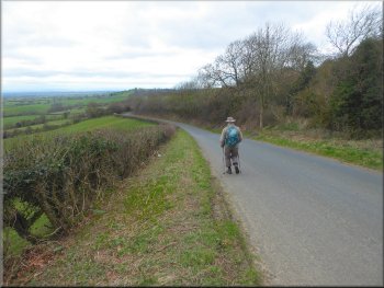 Following the road down Yearsley Bank