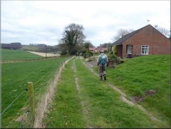 The old by-way from Beckfield House nearing Brandsby