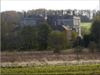 Howsham Hall seen across the river from Riders Lane