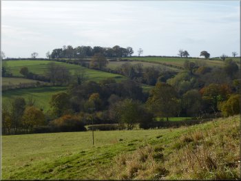 Looking back from the bank top to the hills around Crambe
