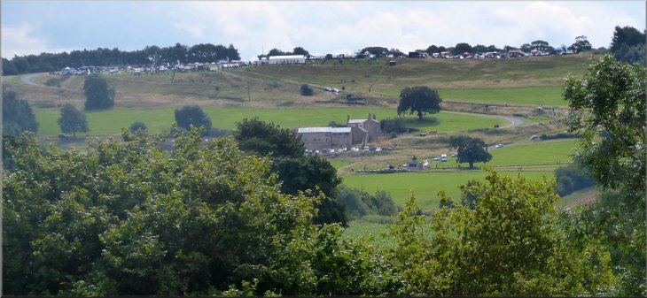 Looking across Wharfedale to Stockton Farm where one of the Harewood Hill Climb events was under way
