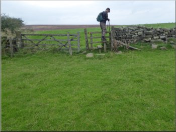 Crossing the stile into the next field