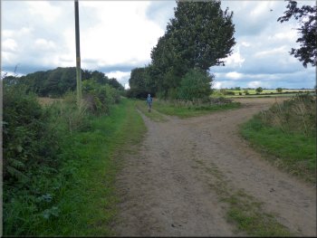 Straight on along West Dike Road, not the track into the field