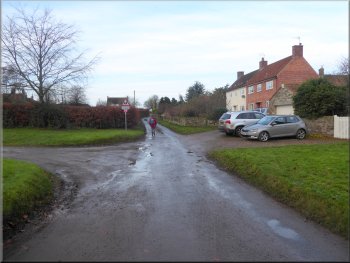Leaving Oulston along the lane past Manor Farm