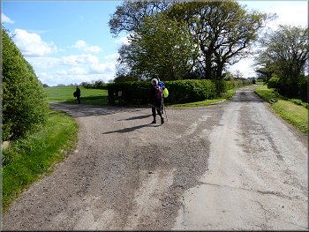 Turning off the lane towards Marton Cottage Farm