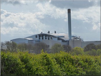 The new refuse incinerator off the A168 seen from Moor Lane