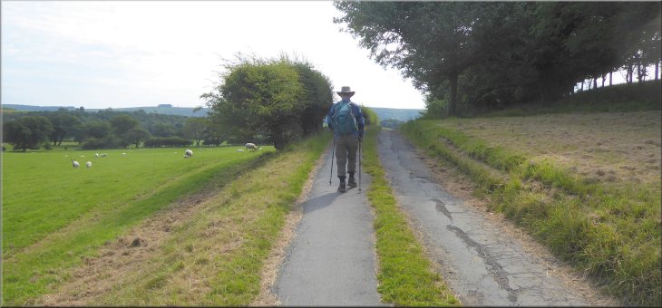 Following the byway across the fields