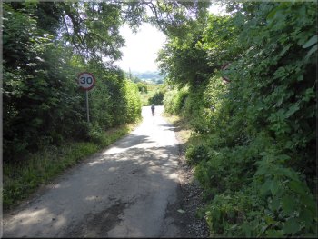 Approaching the road junction at the edge of Thirlby