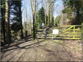 Gate on the track into Cropton Banks Wood