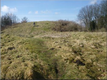 Climbing up the path to the top of the Motte