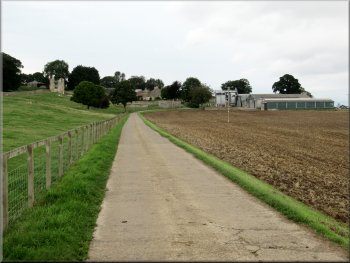 Looking back to Gillingwood Hall farm