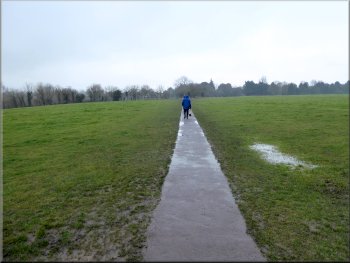The surfaced path across the fields to Grantchester