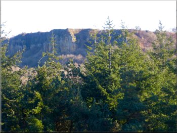 The cliffs of Roulston Scar seen from Hood Hill ridge
