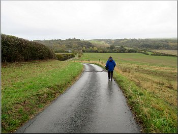 The farm access road to Low Mowthorpe Farm