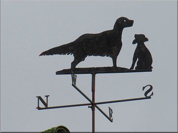 Weather vane on the farm buildings at Low Mowthorpe