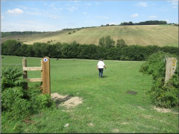 Our left turn along the bridleway sign