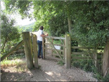 Gate to the fenced path by Thornton Beck