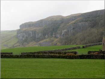 Impressive limestone crags on the side of Littondale