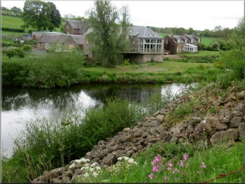 The old Heiton water mill on the other side of the river