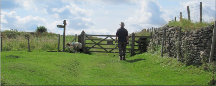 Gate from the open moor on to Limpsey Gate Lane