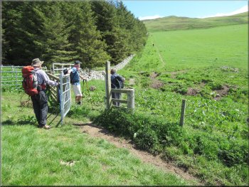 The steep climb continued along the edge of the field