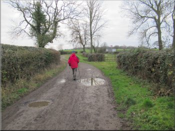 Access track from the road at Bagby towards the fields