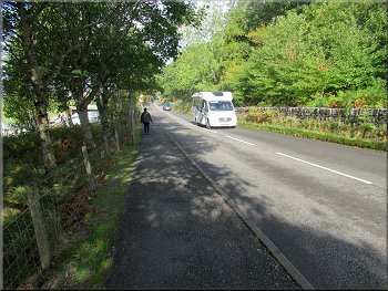 The A832 heading back to the car park